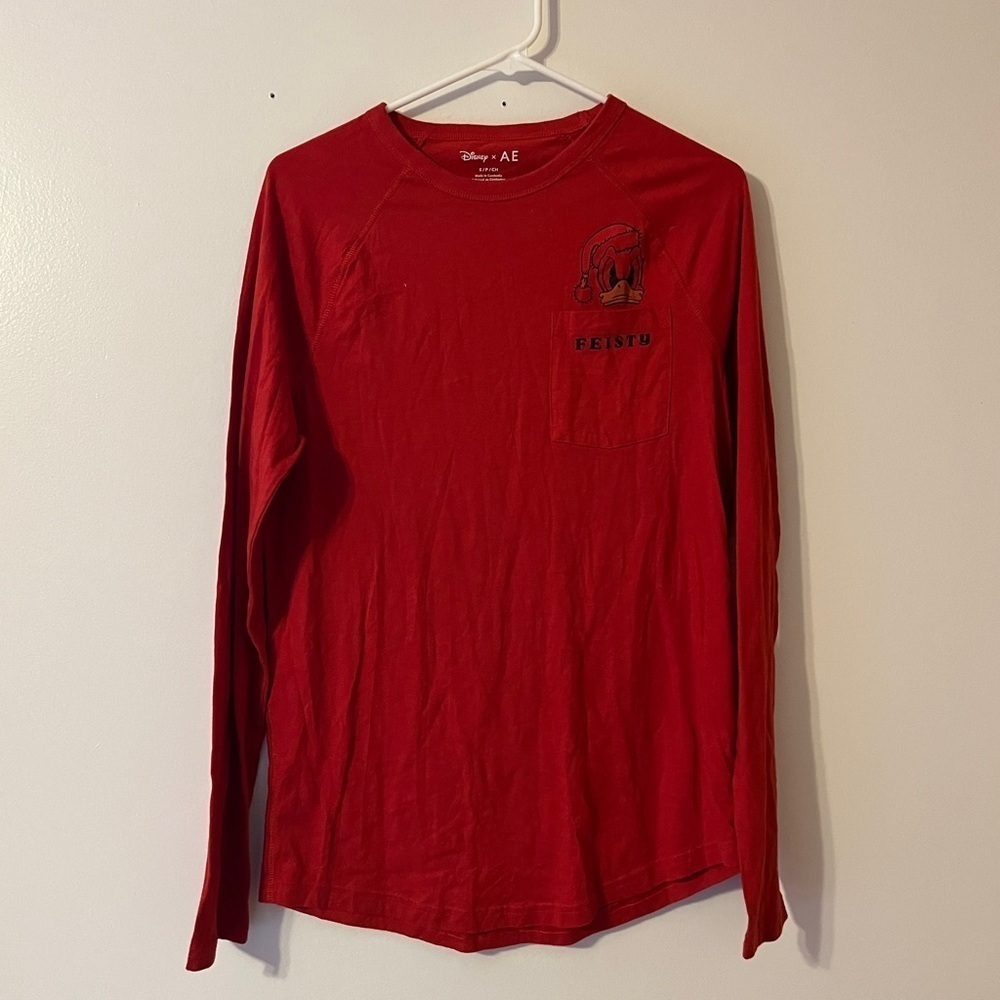 American Eagle x Disney Donald Duck Feisty Long Sleeve Tee Size Small